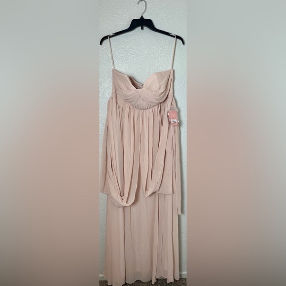 NWT Birdy Grey Grace Convertible Dress in Chiffon Pale Blush - Picture 8 of 10